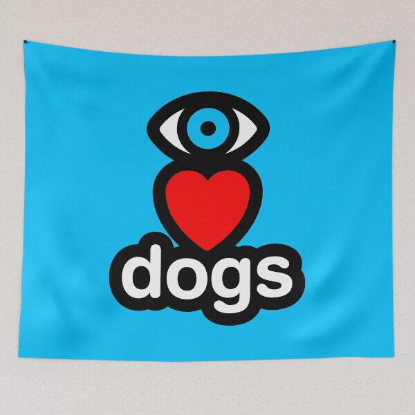 Item preview, i love dogs (blue - vertical) designed and sold by MisterSquid.