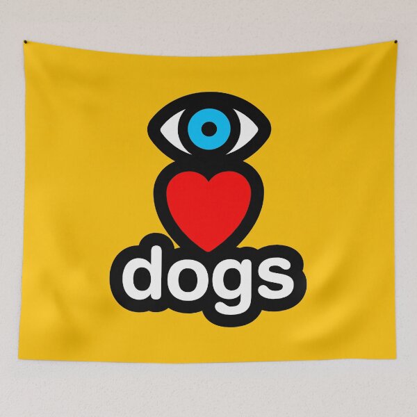 Item preview, i love dogs (yellow - vertical) designed and sold by MisterSquid.