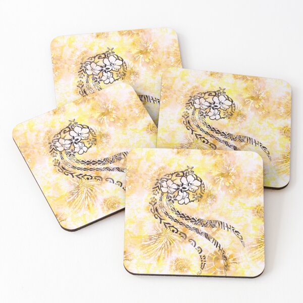Item preview, Polynesian - Hawaiian Gold Tie Dye Splash designed and sold by sunnthreads.