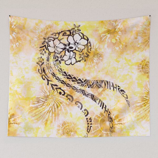 Item preview, Polynesian - Hawaiian Gold Tie Dye Splash designed and sold by sunnthreads.
