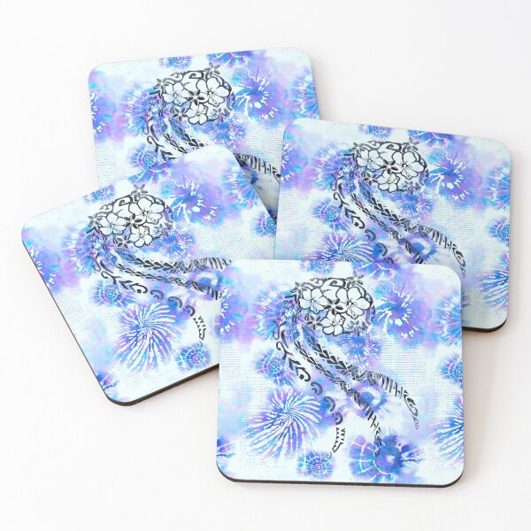 Item preview, Polynesian - Hawaiian Blue Tie Dye Splash designed and sold by sunnthreads.