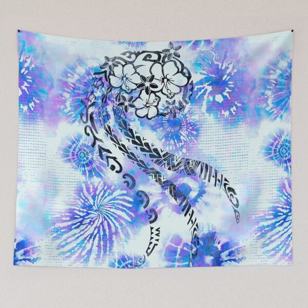 Item preview, Polynesian - Hawaiian Blue Tie Dye Splash designed and sold by sunnthreads.