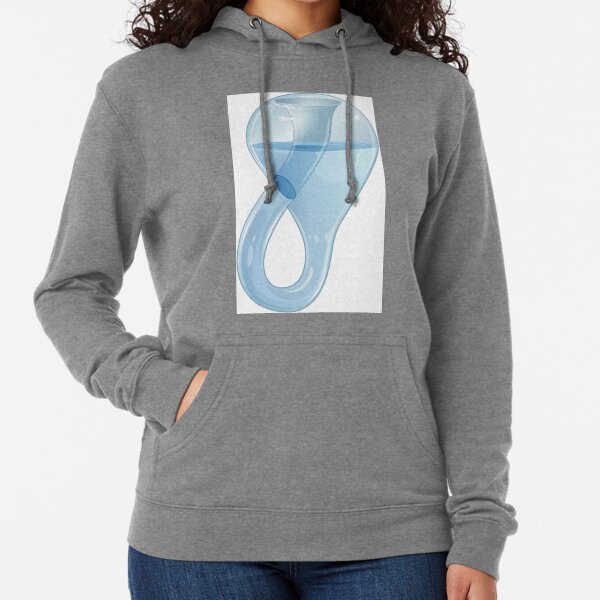 A Klein bottle partially filled with a liquid. Lightweight Hoodie