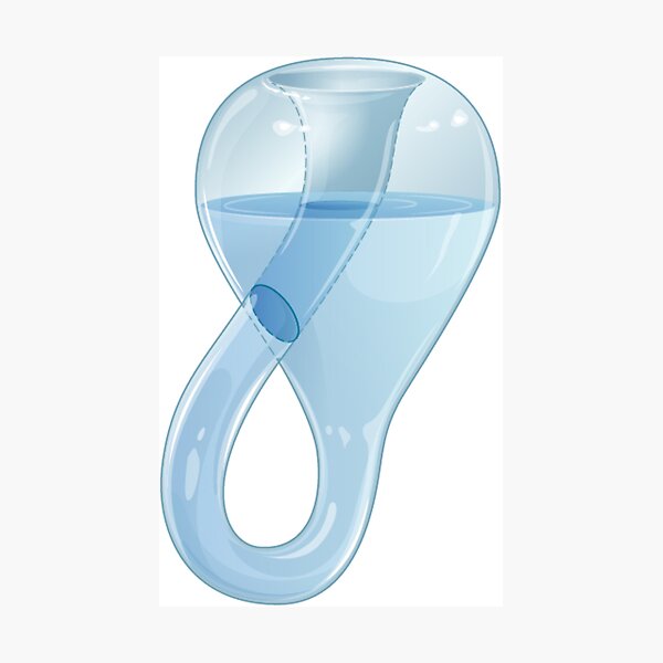 A Klein bottle partially filled with a liquid. Photographic Print