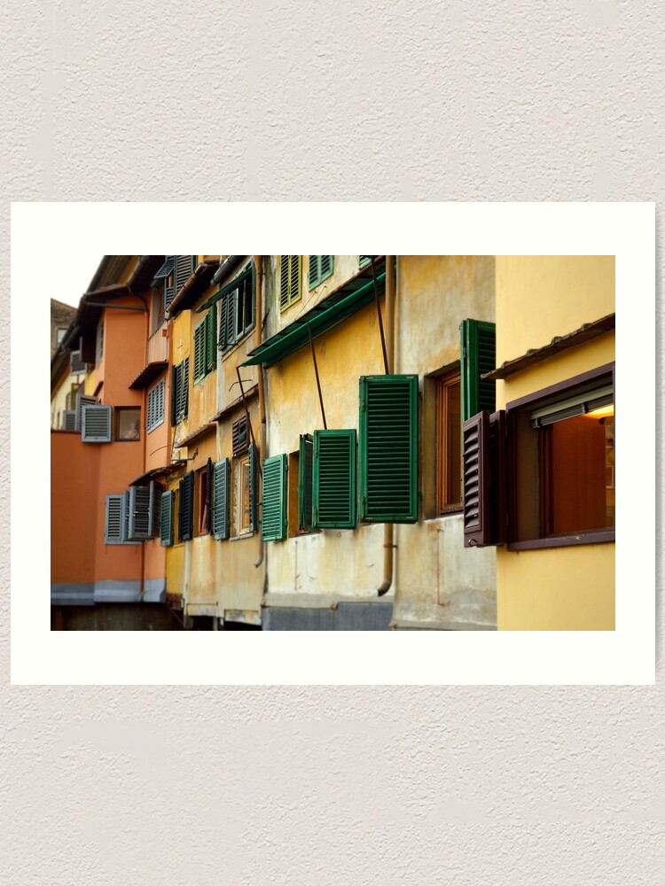 Thumbnail 2 of 3, Art Print, Windows, Ponte Vecchio designed and sold by Tiffany Dryburgh.