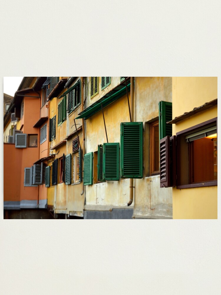 Alternate view of Windows, Ponte Vecchio Photographic Print