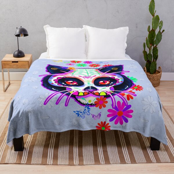 Item preview, Day Of The Dead Kitty Cat Sugar Skull designed and sold by Gothic Fantasy.