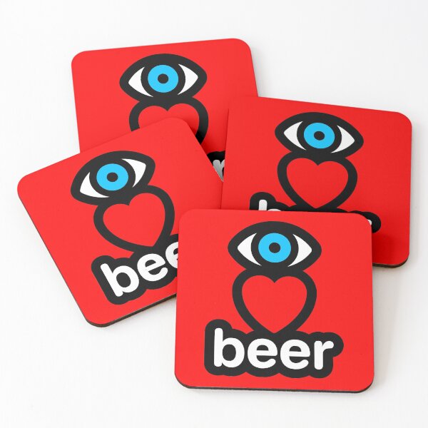 Item preview, i love beer (red - vertical) designed and sold by MisterSquid.