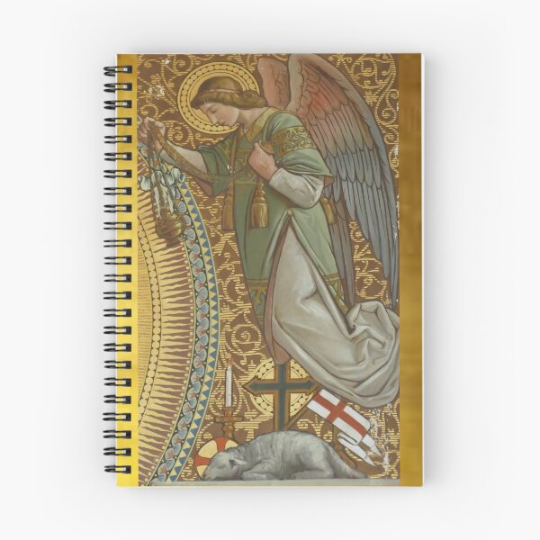Item preview, Angel and Holy Lamb on Golden background designed and sold by Angelkrs.