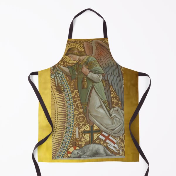 Item preview, Angel and Holy Lamb on Golden background designed and sold by Angelkrs.
