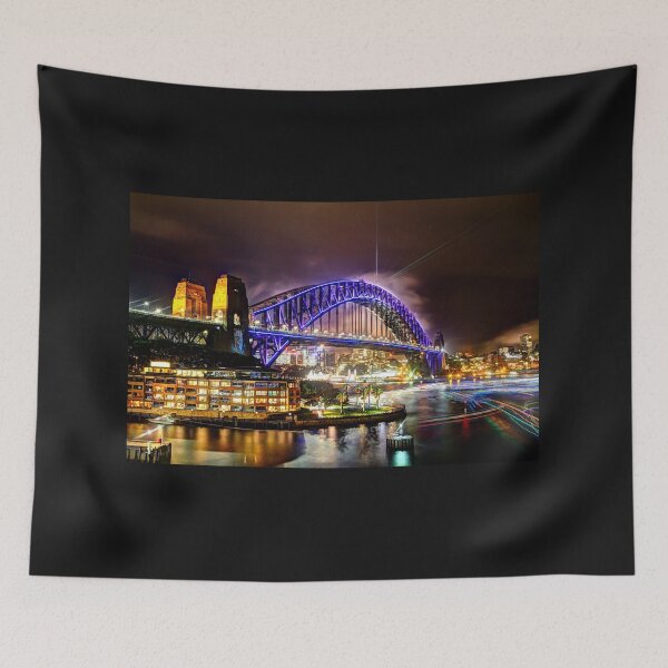 Item preview, Sydney Harbour Bridge Bathed in Blue V designed and sold by Blackadder Photography.