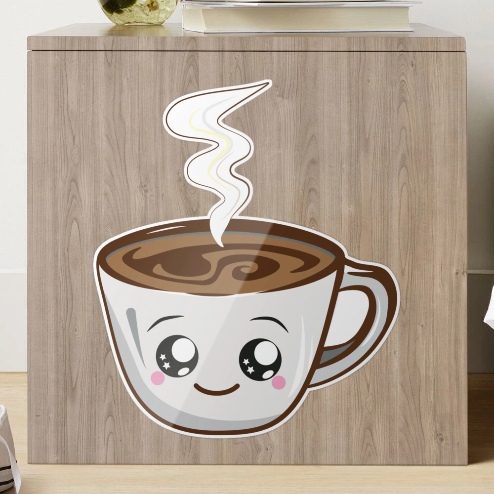 Coffee Cup Swirls Decal Keurig Cappuccio Coffee Pot Sticker Coffee Bar  Decoration Set of Two Vinyl Decal Stickers Happytees 