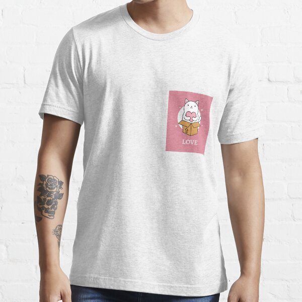 WEISSE KATZE MIT ROSA HERZLIEBE Essential T-Shirt
