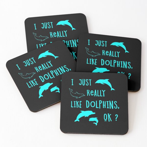 Item preview, I just really like dolphins, ok ? designed and sold by ShirtGalaxy.