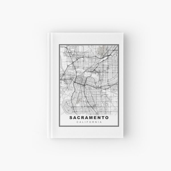 Sacramento Map Hardcover Journal