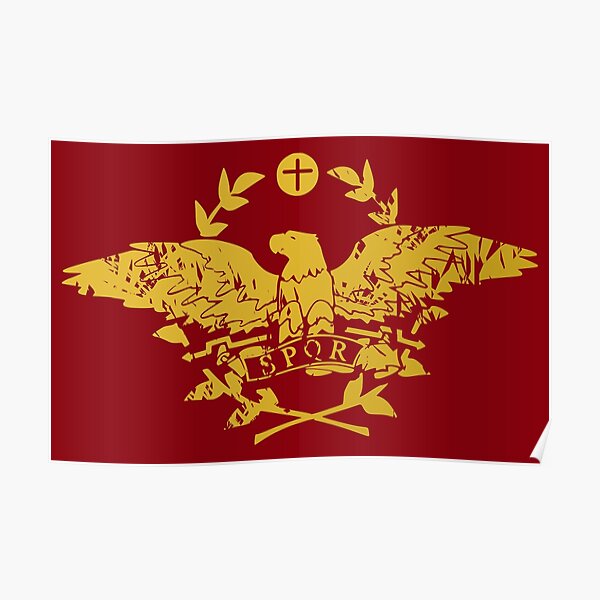 Roleplay Wall Art Redbubble - spqr flag for roman group roblox