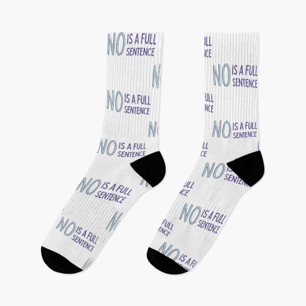 Item preview, No is a full sentence Blue and Purple Design designed and sold by SweetAndSpice.