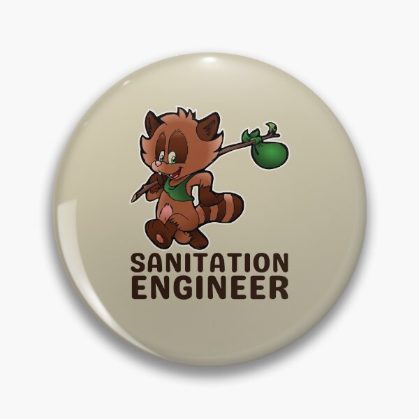 Item preview, Sanitation Engineer Raccoon designed and sold by brooklyntowner.