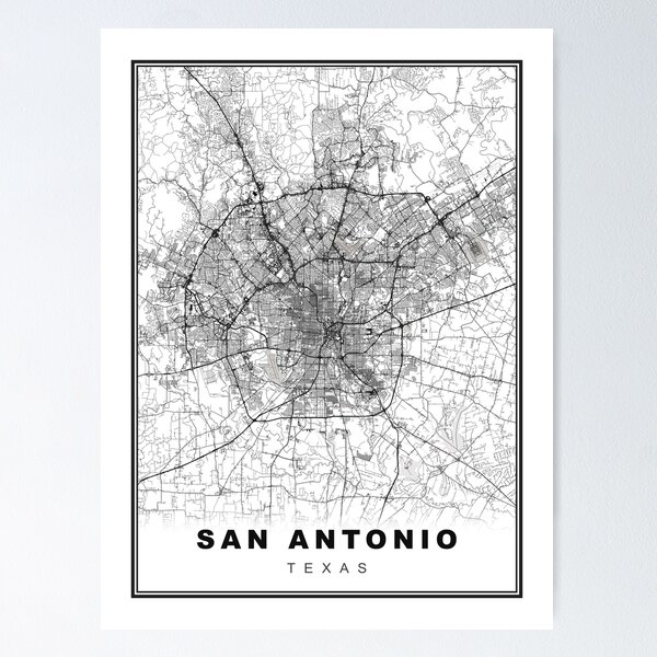 Item preview, San Antonio Map designed and sold by Tamas Das.