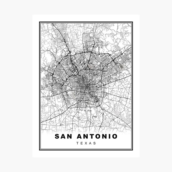 Artikelvorschau, San Antonio Karte entworfen und verkauft von Tamas Das.