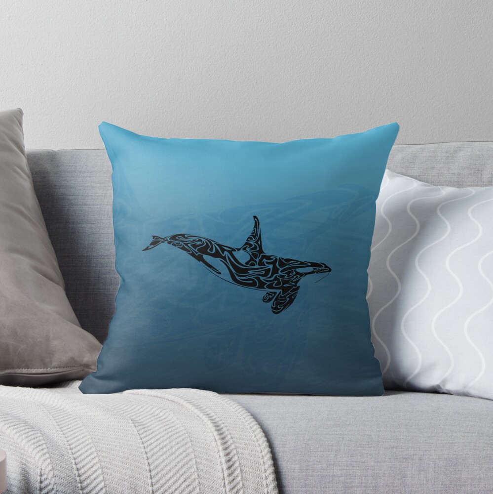 whale throw pillow