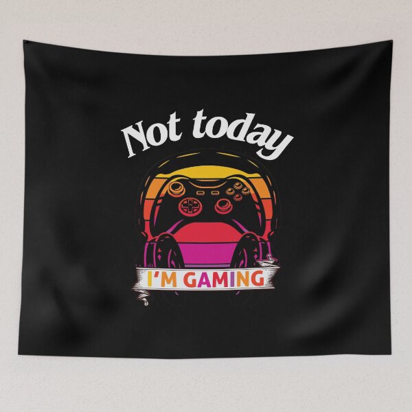 Item preview, gamer, cute gaming design, funny gamer, not today i’m gaming, sunset design designed and sold by efenem.