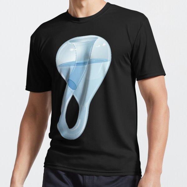 Klein bottle partially filled with a liquid. Active T-Shirt