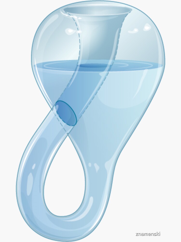 Klein bottle partially filled with a liquid. by znamenski