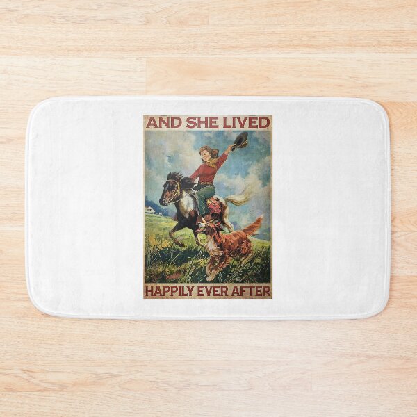Item preview, Girl Riding Horse And She Lived Happily Ever After Poster designed and sold by ACherokee.