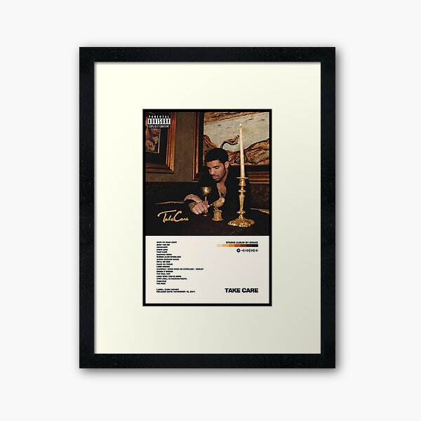 Take Care Album Cover Minimalist Framed Art Print