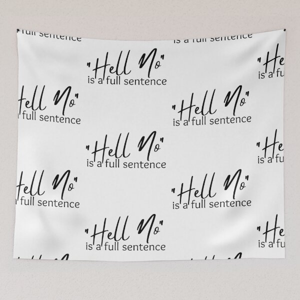 Item preview, No is a full sentence Black Cursive Design designed and sold by SweetAndSpice.