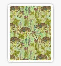 Green vegetables pattern. Sticker