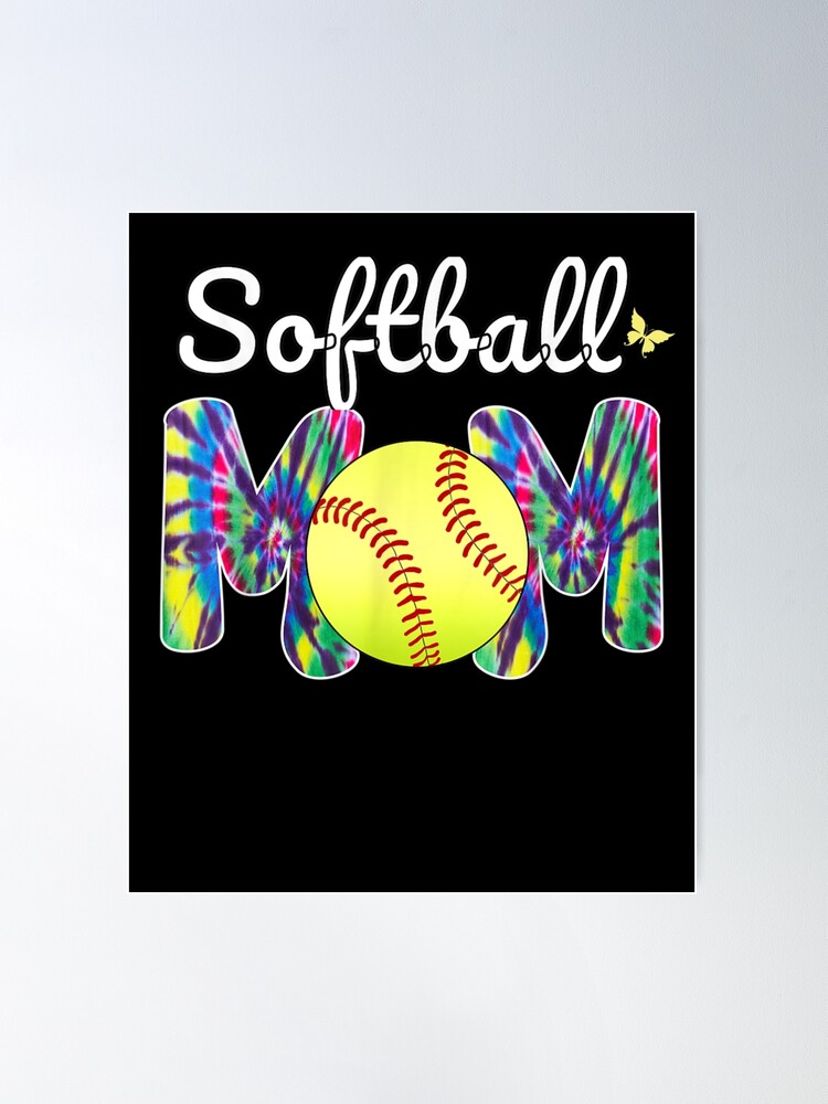 Baseball Mom Leopard Softball Bandana Happy Mother's Day Poster