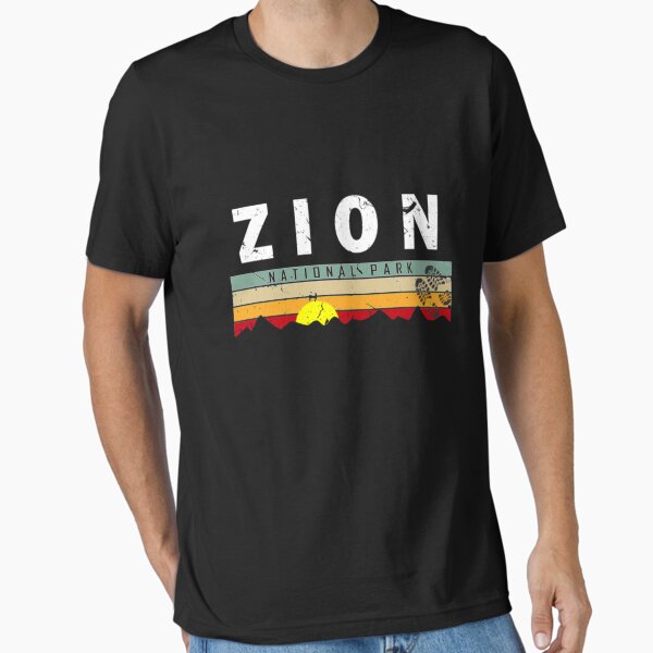 Vista previa del artículo con la obra «Camiseta Retro Sun del Parque Nacional Zion», diseñado y vendido por Clavitaps.