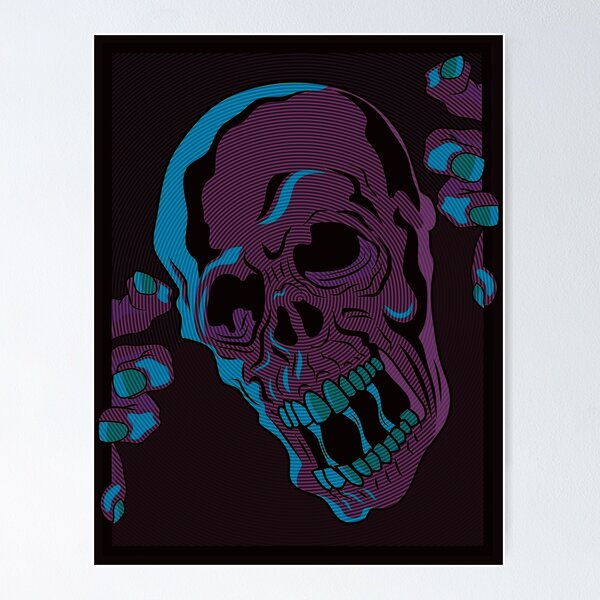 Item preview, Zombie face in purple designed and sold by no-under-cult.