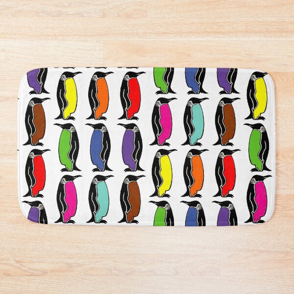 Item preview, Pride March of the Penguins - original linocut design and print designed and sold by PixelPalmer.