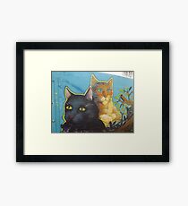 Colorful Cat Mural, Jersey City, New Jersey Framed Print