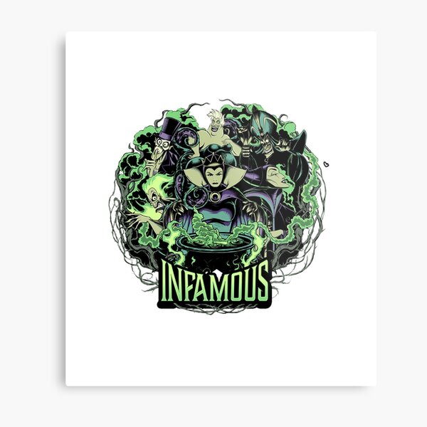 D is ney Villains Infamous Evil Group Nice Gift Metal Print