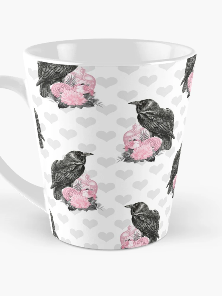 Thumbnail 3 of 4, Coffee Mug, Crow Roses Pattern designed and sold by JacintaMathews.