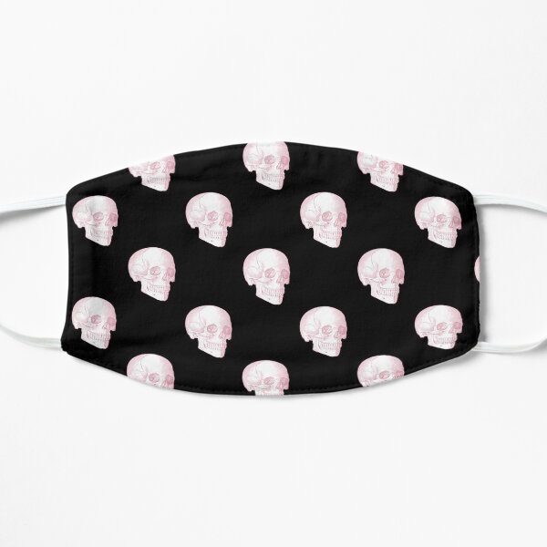 Pink Skulls Pattern Flat Mask