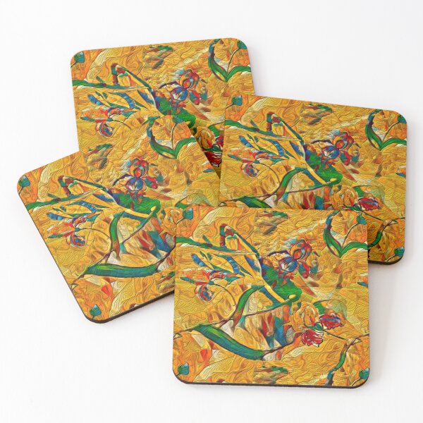 Item preview, Yellow abstract bouquet of irises designed and sold by Maria Mihailova.
