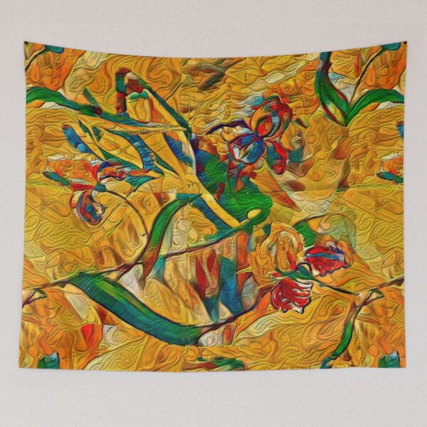 Item preview, Yellow abstract bouquet of irises designed and sold by Maria Mihailova.