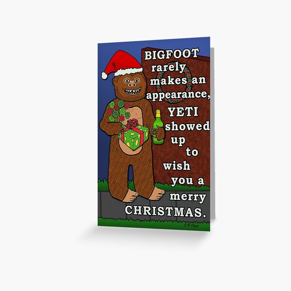 Is it Christmas Yeti (Yet) Pun Greeting Card for Sale by Amy