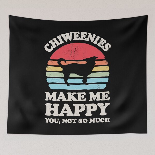 Item preview, Chiweenies Make Me Happy Sunset Retro Shirt for Men Women Boys Girls Kids Dog Lover Gifts designed and sold by LiqueGifts.