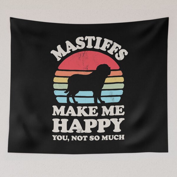 Item preview, Mastiffs Make Me Happy Sunset Retro Shirt for Men Women Boys Girls Kids Dog Lover Gifts designed and sold by LiqueGifts.