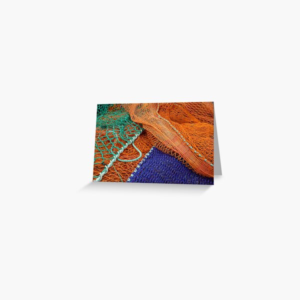 Colourful fishing nets Greeting Card