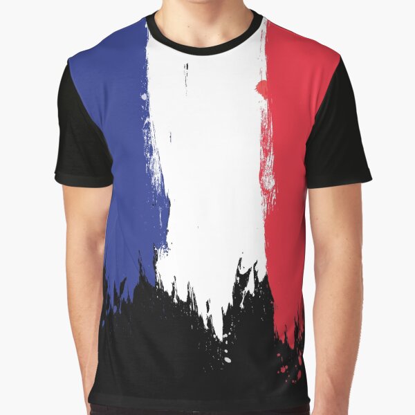 France - Paint Splatter Graphic T-Shirt