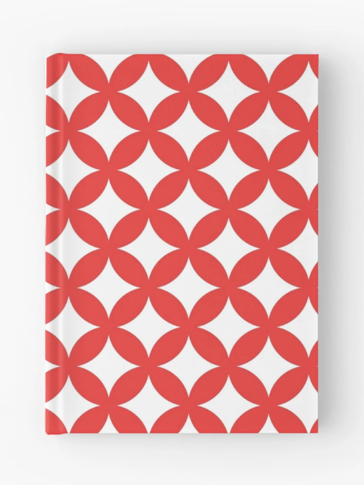 Thumbnail 1 of 3, Journal, Royal Red Retro Circle Pattern designed and sold by Rizwana Khan.