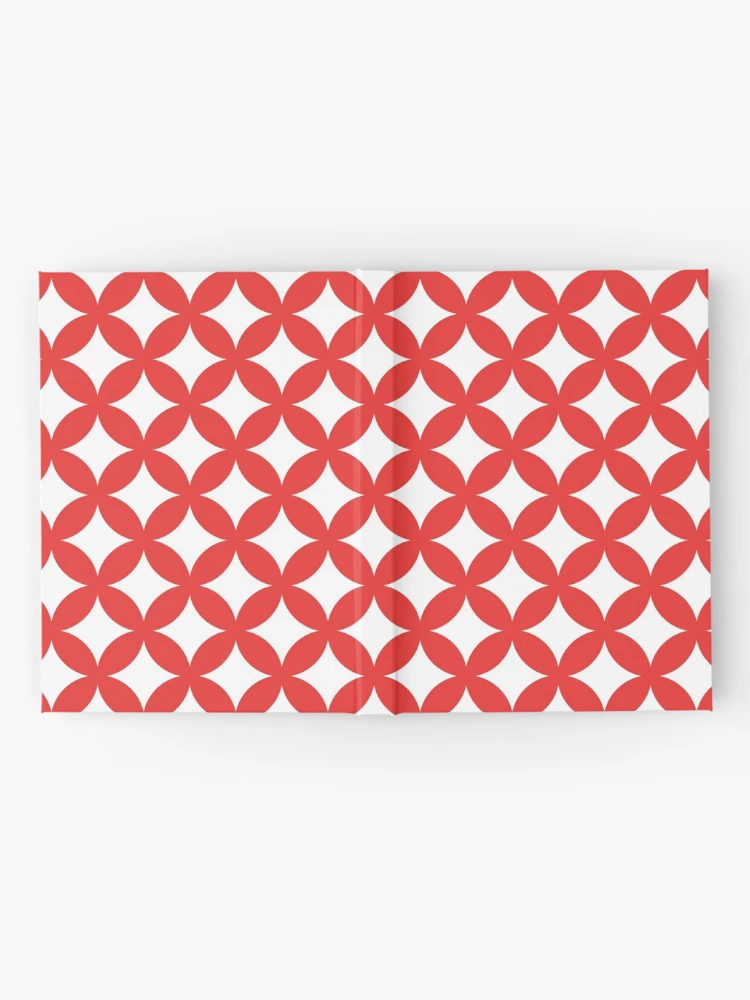 Thumbnail 2 of 3, Journal, Royal Red Retro Circle Pattern designed and sold by Rizwana Khan.