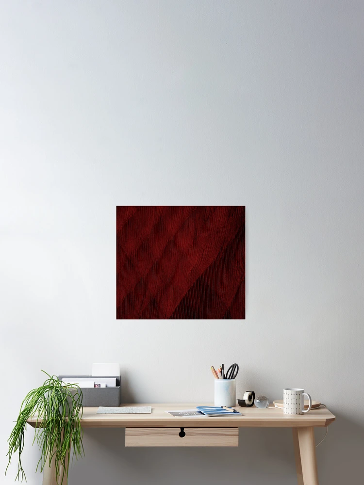 Thumbnail 2 of 3, Poster, Red Feather Pattern Texture Background designed and sold by JTS STORE.